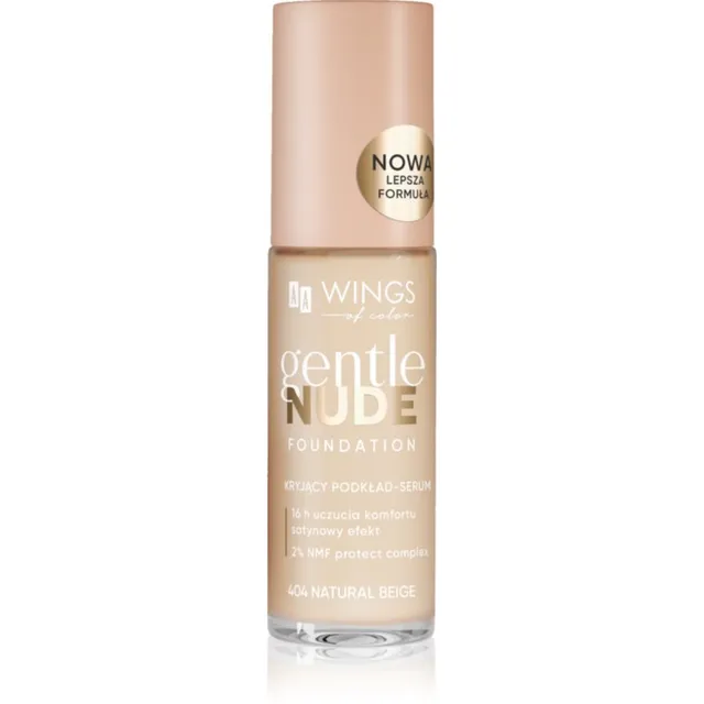 AA Wings of Color Gentle Nude Foundation Vedel jumestuskreem niisutava toimega varjund 404 Natural Beige 30 ml
