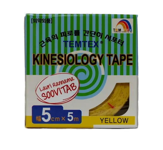 TEMTEX KINESIOLOOGILINE TEIP 5CMX5M KOLLANE N1