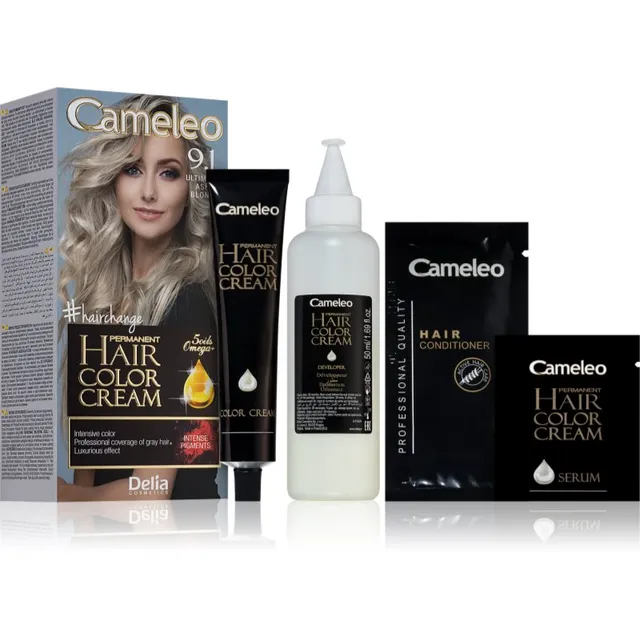 Delia Cosmetics Cameleo Omega Püsijuuksevärv varjund 9.1 Ultimate Ash Blonde