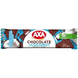 Axa müslibatoon piimašokolaadi ja kookosega 25g