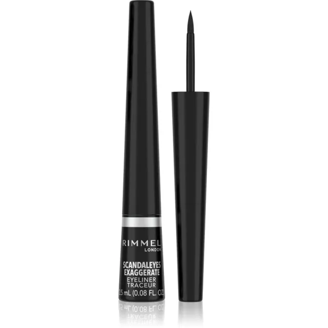 Rimmel Exaggerate Eyeliner Vedel silmalainer varjund 100% Black 2.5 ml