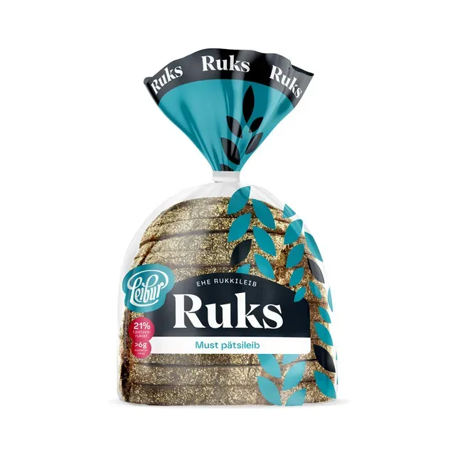Ruks Must pätsileib, LEIBUR,