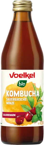 Kombucha jook, kirsi- ja piparmündimaitseline, ökoloogiline