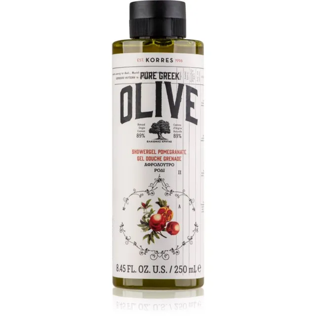 Korres Pure Greek Olive & Pomegranate Energiat andev dušigeel 250 ml