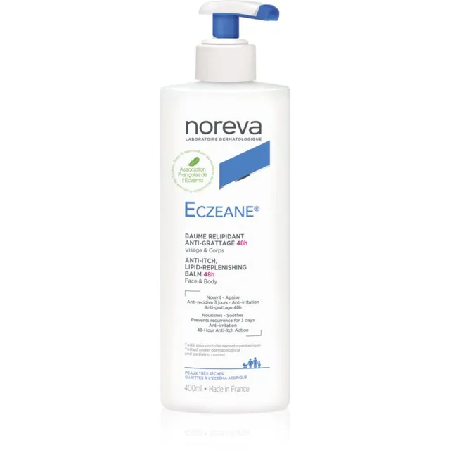Noreva Eczeane Anti-Itch Lipid-Replenishing Balm 48H Rahustav kreem näole ja kehale 400 ml