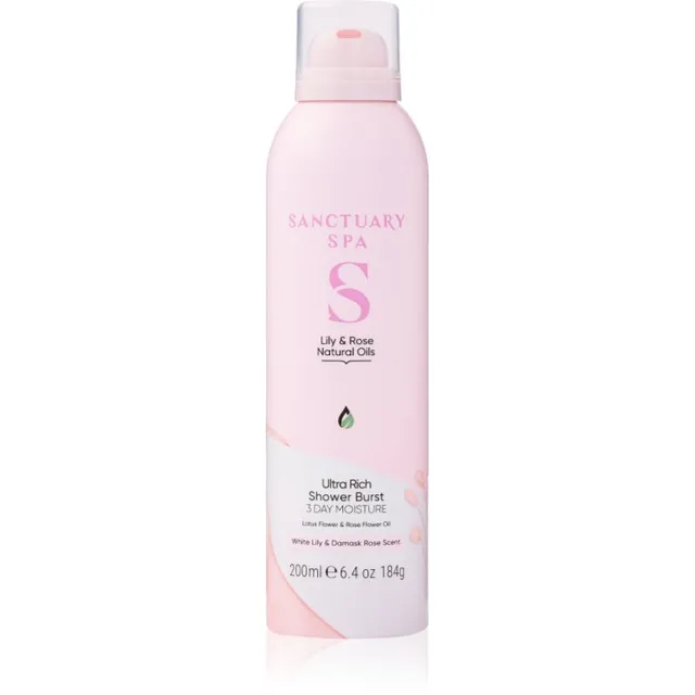 Sanctuary Spa Lily & Rose Natural Oils Dušivaht toitva toimega 200 ml