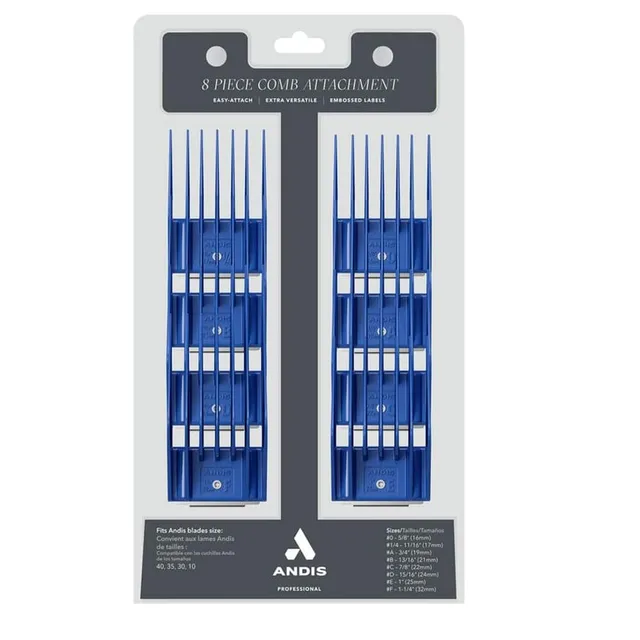 Andis lõikemasina lisakammide komplekt Guide, L, 8 tk