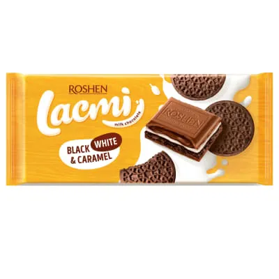 Piimašok. Bl., White&Caram. Roshen Lacmi 100g