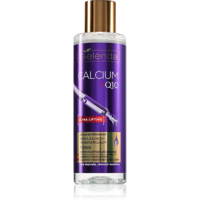 Bielenda Calcium + Q10 Concentrated moisturizing and regenerating anti-wrinkle tonic Niisutav näovesi kortsudevastase toimega 200 ml