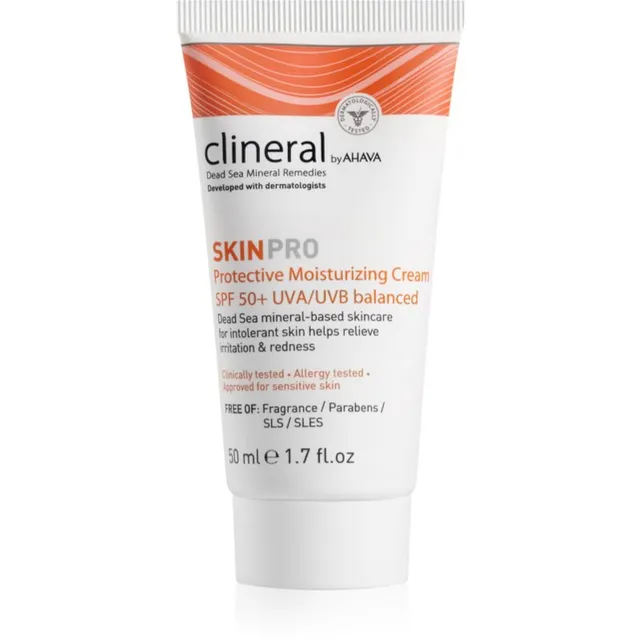AHAVA Clineral SKINPRO Niisutav ja kaitsev kreem tundlikule ja ülitundlikule nahale SPF 50 50 ml