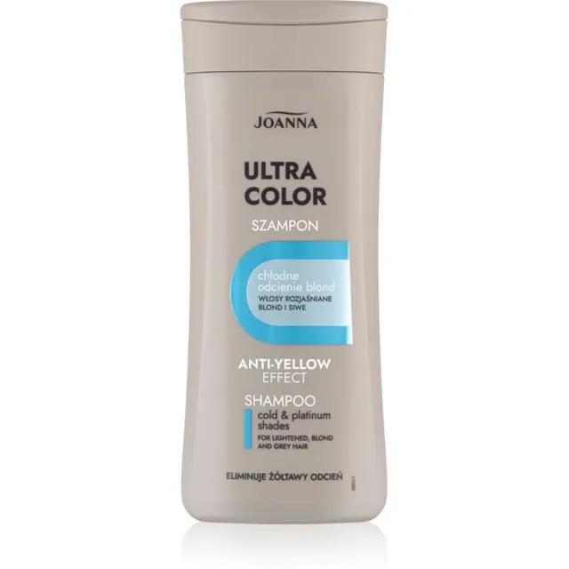 Joanna Ultra Color Puhastav ja toitev šampoon blondidele juustele 200 ml