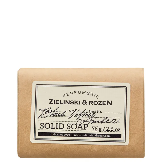 ZIELINSKI & ROZEN Black Vetiver, Amber Solid Soap 75g