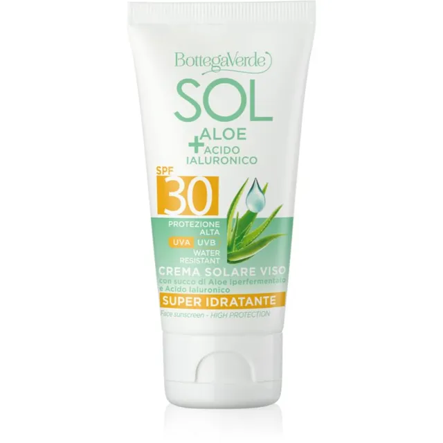 Bottega Verde Sol Aloe Päevituskreem näole aloe veraga SPF 30 50 ml