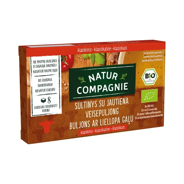 Veiselihapuljong 8 tk, NATUR COMPAGNIE, 96 g