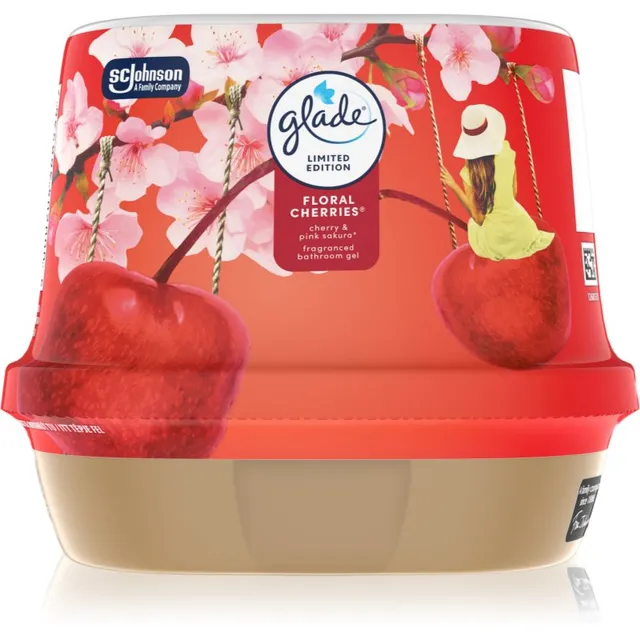 GLADE Floral Cherries lõhnav geel vannituppa 180 g