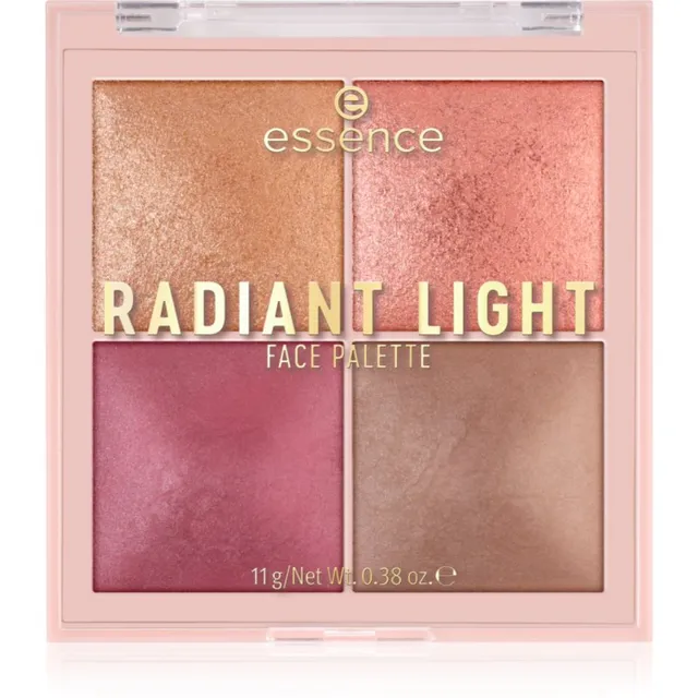 essence Radiant Light <i>highlighter</i>’ite ja põsepunade palett varjund Signature Light 11 g