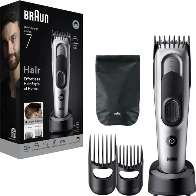 Braun Series 7 HC7590 Juukselõikur viie stiliseerimisvahendiga 1 tk