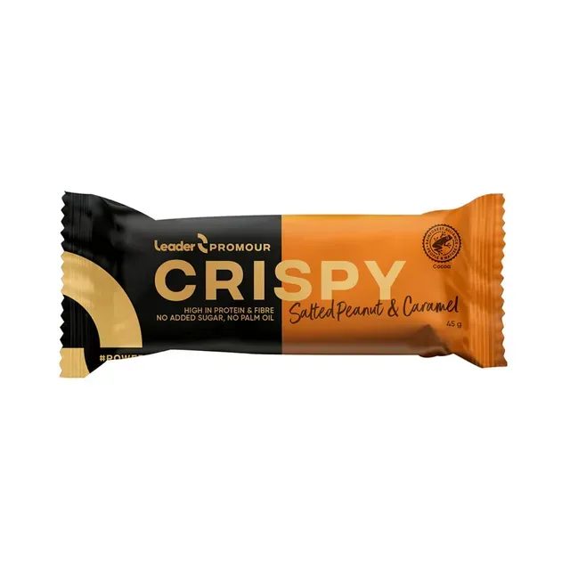 Promour Proteiinibatoon Crispy Salted Caramel&Peanut, LEADER, 45 g