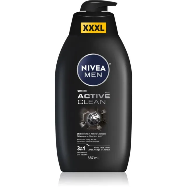 NIVEA MEN Active Clean Dušigeel meestele 887 ml
