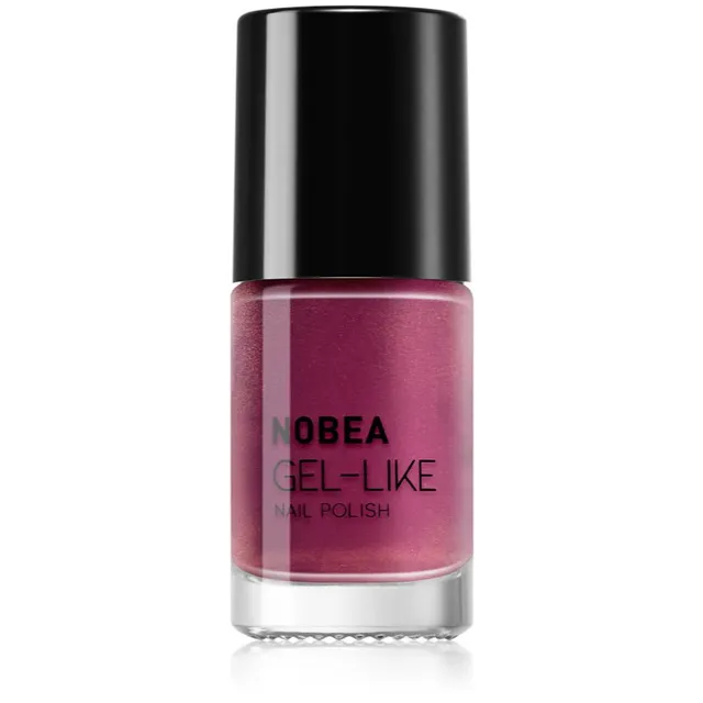 NOBEA Metal Gel-like Nail Polish Geeliefektiga küünelakk varjund Pearl cherry #N55 6 ml