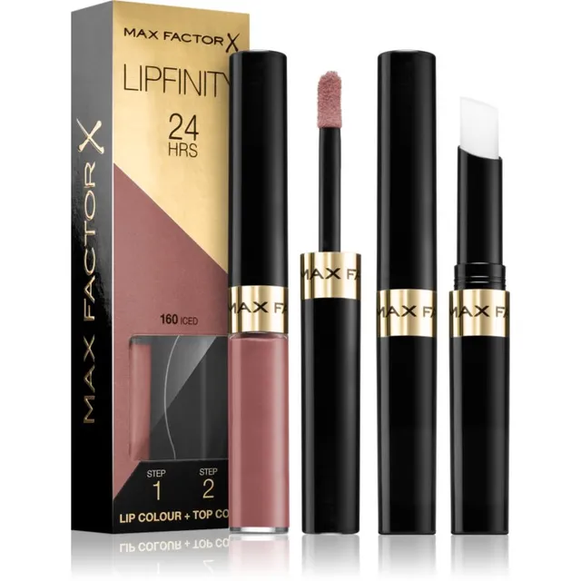 Max Factor Lipfinity Lip Colour Kauapüsiv huulepulk palsamiga varjund 160 Iced 4,2 g