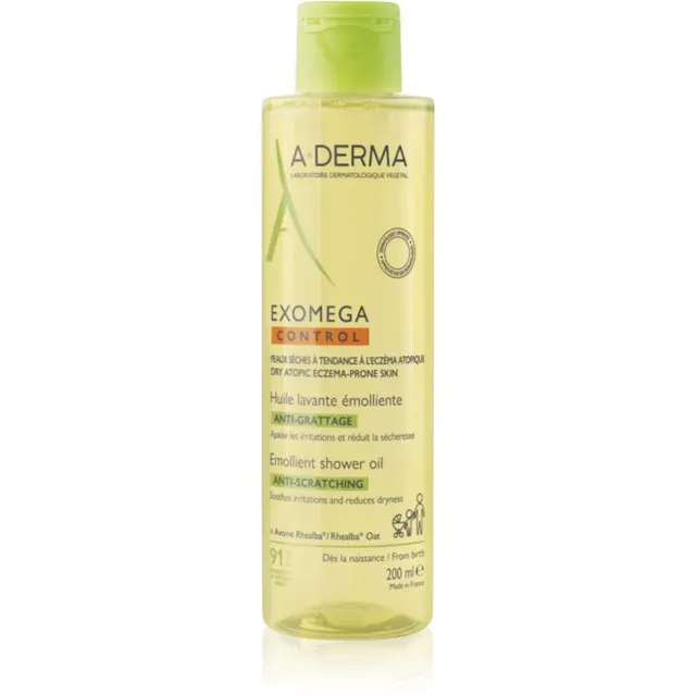A-Derma Exomega Control Emollient Shower Oil Pehmendav dušiõli kuivale ja atoopilisele nahale 200 ml