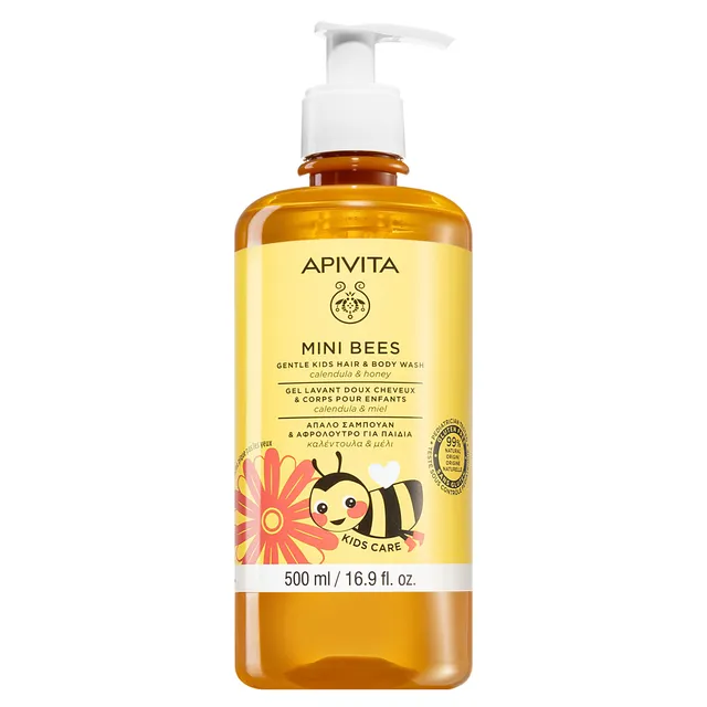 APIVITA Mini Bees Gentle Kids Hair & Body Wash 500ml