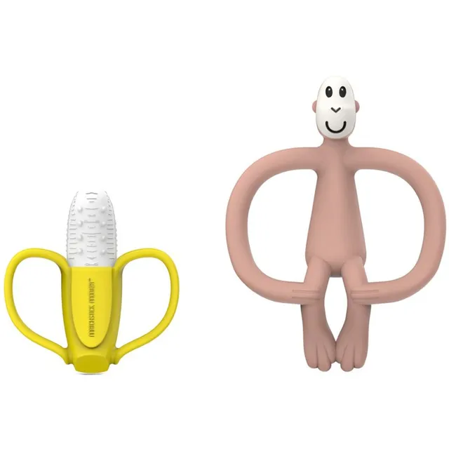Matchstick Monkey Banana Soother & Monkey Teether Kinkekomplekt lastele 1 tk