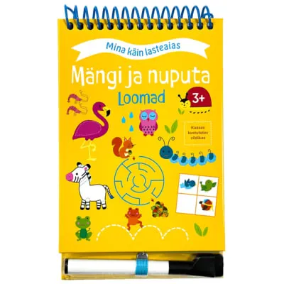 Raamat Mängi ja nuputa. Loomad 3+