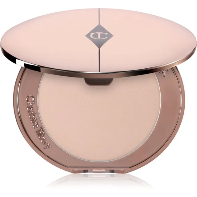 Charlotte Tilbury Airbrush Flawless Finish Refillable Valgustpeegeldav kompaktpuuder täidetav varjund 1 Fair 8 g