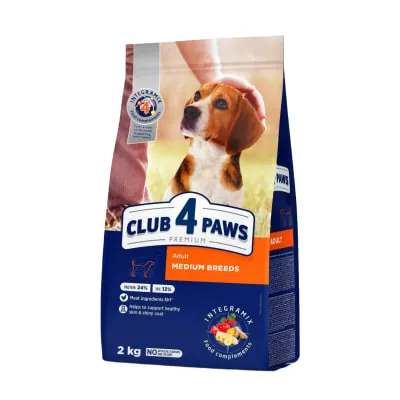 Kuivt. koert. Club 4 Paws keskm. tõug. 2kg