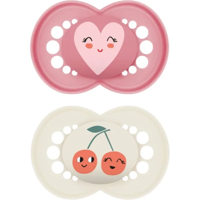 MAM Original 6+ months lutt Pink/ Beige 2 tk