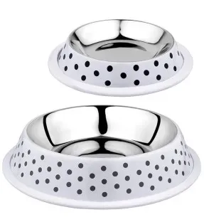 Kauss roostevabast terasest, valge mustade täppidega Deco Fix (Duvoplus)