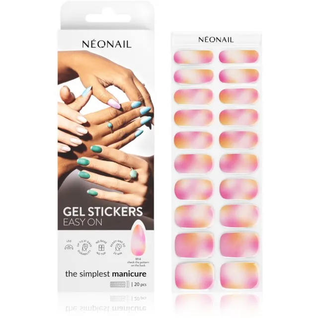 NEONAIL Easy On Gel Stickers Küünte kleebised UV/LED-lambi kasutamisega varjund M14 20 tk