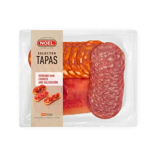 Tapase valik viilutatud - Serrano sink, Chorizo paprikasalaami, Salchichon salaami, NOEL, 120 g