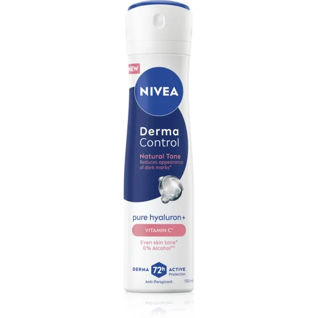 NIVEA Derma Control Natural Tone Pihustatav antiprespirant tumedate laikude hoolduseks 150 ml
