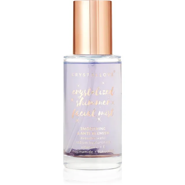 Crystallove Amethyst Shimmer Facial Mist Näoudu rahustava toimega 100 ml