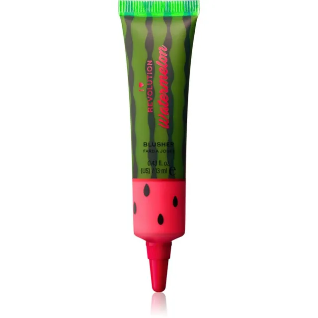 I Heart Revolution Tasty Watermelon Kreemjas põsepuna sära andva efektiga Flushed 13 ml