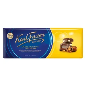 Piimašokolaad tervete metspähklitega, FAZER, 200g