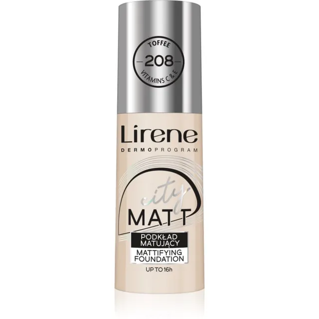 Lirene City Matt Matistav vedel jumestuskreem silendava efektiga varjund 208 Toffee 30 ml