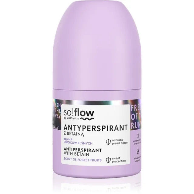 so!flow Antiperspirant Rulldeodorant-antiperspirant naistele Betain Scent Of Forest Fruits 50 ml