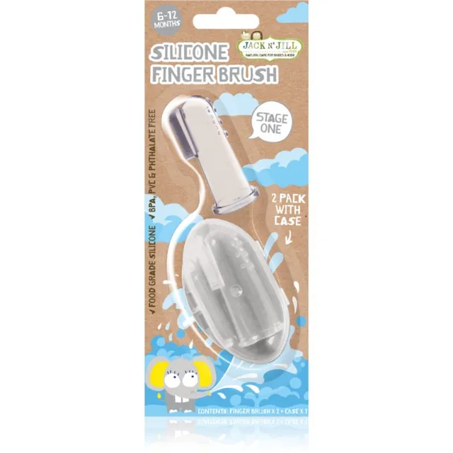Jack N’ Jill Silicone Silikoonist sõrmehambahari lastele soft 6-18 kuud 2 tk