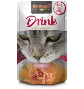 LEONARDO DRINK puljong-konserv kassile, veiselihaga, kotikeses