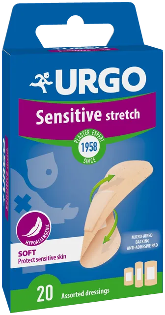 URGO SENSITIVESTRETCH PLAASTER 3 SUURUST NAHAVÄRVI N20