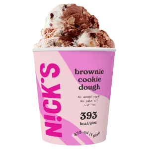 Brownie küpsisetaina jäätis Nicks 473ml/306g