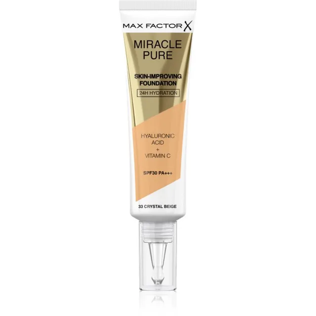 Max Factor Miracle Pure Skin Kauapüsiv jumestuskreem SPF 30 varjund 33 Crystal Beige 30 ml