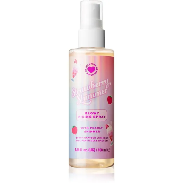 I Heart Revolution Milkshake Strawberry Shimmer Kirgastav fikseerimispihusti 50 ml