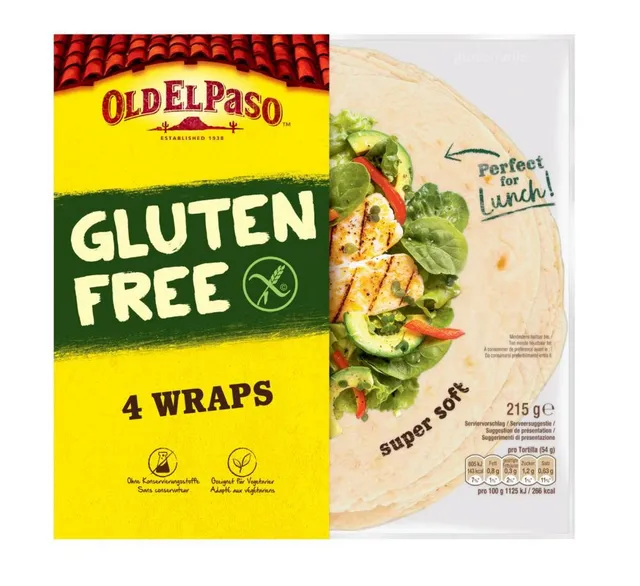 Old el Paso tortilla gluteenivaba, 4tk 215g