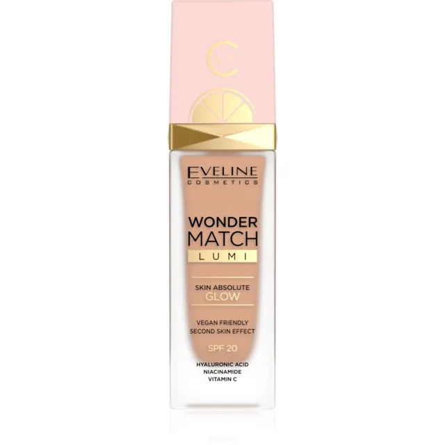 Eveline Cosmetics Wonder Match Lumi Niisutav ja silendav jumestuskreem SPF 20 varjund 25 Sand Beige 30 ml