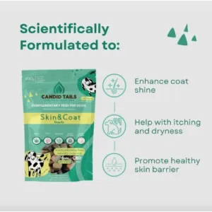 Candid Tails CBD Skin & Coat naha ja karva toetus maiustused koertele 100g